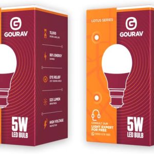 GOURAV 5 W Eye Safety Compliance Globe B22 LED Bulb