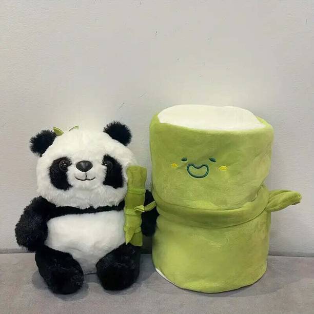 ATHRAVTOYS NewPanda Plush with Bamboo Toy - 30 cm