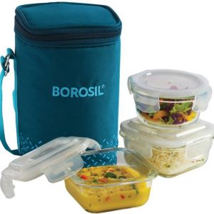 BOROSIL Teal Bag, 3 Pc (320 ml x 2 + 240ml x 1 ), Offic...