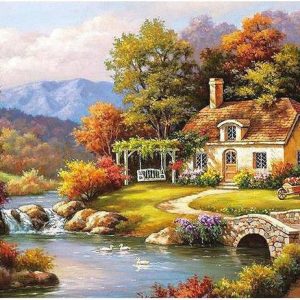 Xeekart Classy Village Diamond Art Painting for Adults ...