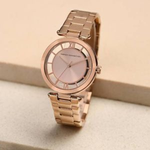 French Connection Rose Gold Round Dial Analog Watch - For Women FCL0001A