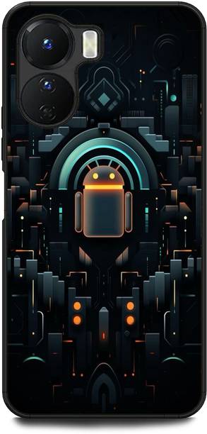 Thecoverking Back Cover for vivo Y16 (ANDROID LOGO, BUG...