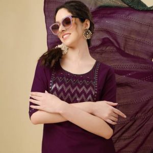 Youthnic Women Silk Blend Kurta Pant Dupatta Set