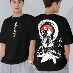 Jump Cuts Men Printed Round Neck Cotton Blend Black T-Shirt