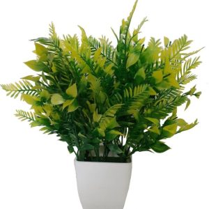 BK Mart Natural Looking Green Plant with Pot, Best for ...