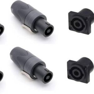 ERHIndia (4 Pair) 4 Pin Plug Audio Cable Plug Socket Ad...