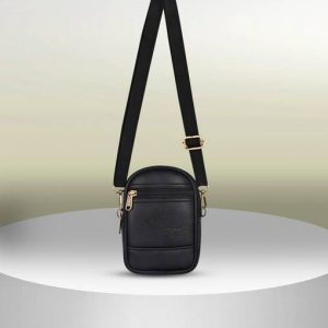 Pramadda Pure Luxury Black Men Sling Bag Leather Sling Bag For Men Women Tra...