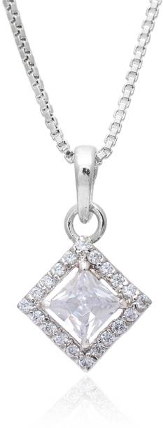 Femme Jam 925 Sterling Silver Princess Cut Zirconia Cry...