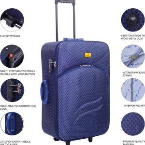 CITY BAG Small Check-in Suitcase (24 inch) 3 Wheels - Medium Cab...