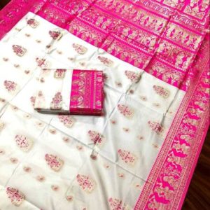 SONGITASAREE Woven Baluchari Silk Blend Saree