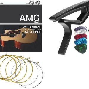 AMG Music Electric Guitar Capo with Guitar String and P...