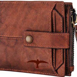 BULLFINCH Men Evening/Party, Trendy Tan Artificial Leather RFID ...