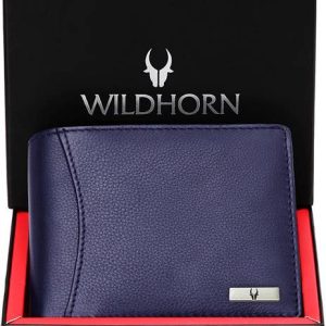 WILDHORN Men Casual, Formal, Travel Blue Genuine Leather RFID W...