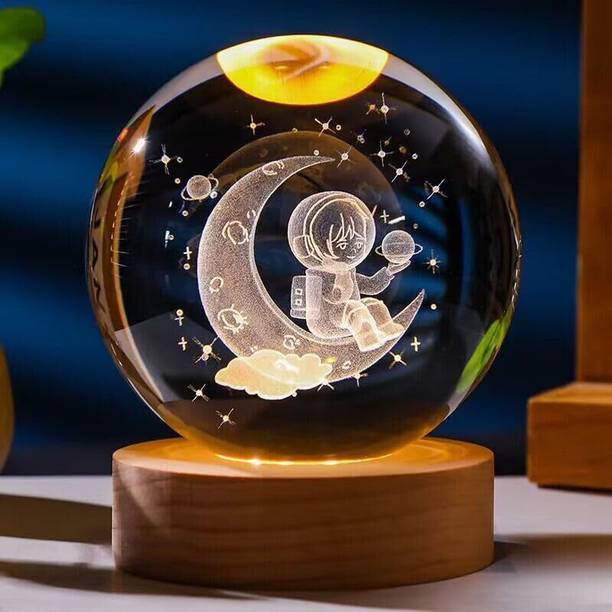 Jayshri handicrafts 3D Crystal Ball Night Lamp,Crystal ...