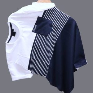 Magneto Men Printed Round Neck Pure Cotton Blue T-Shirt