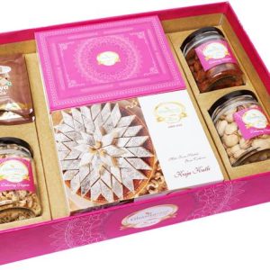 Jaiccha Big Hamper Tray-Kaju Katli,Milk Cake,Peri Almon...