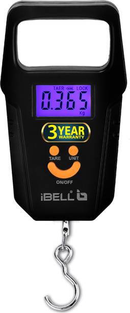 iBELL LS510RM Luggage Scale (50KG) with Hook, LCD Scree...