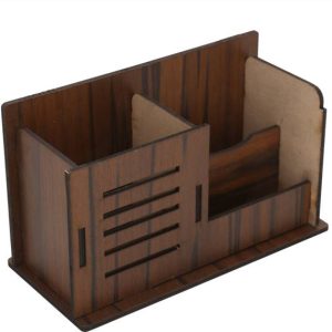 Brothers Creation 3 Compartments Wooden Desk Organizers