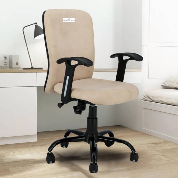 Newturn Rainbow Zebra Velvet Rexine office revolving ch...