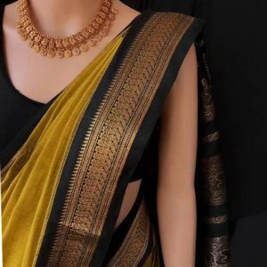 PRIHAL ART Woven Kanjivaram Cotton Silk Saree