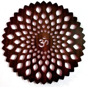 Saanjh Creation Wooden Om Wall Hanging | Laser Cut Mand...