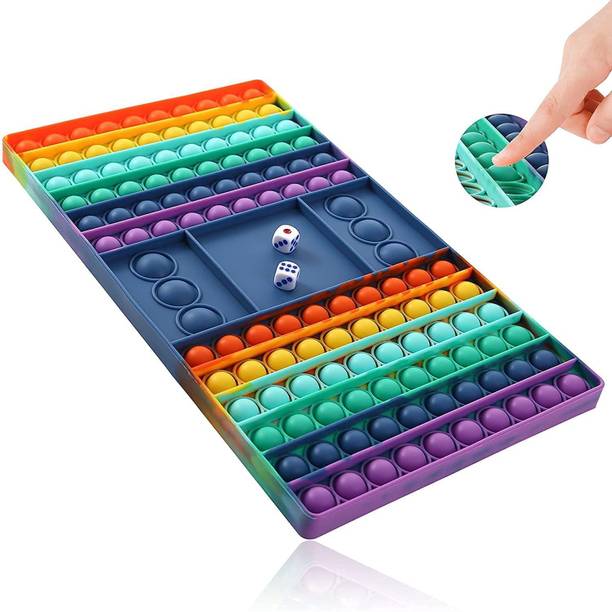 Chocozone Pop It Ludo Board Game for Kids Fidget Toys f...
