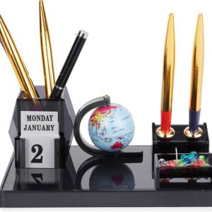PANKU 4 Compartments Cast Acrylic Desk Organiser