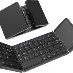FLIPXEN Foldable Bluetooth Keyboard with Touchpad, Dual...
