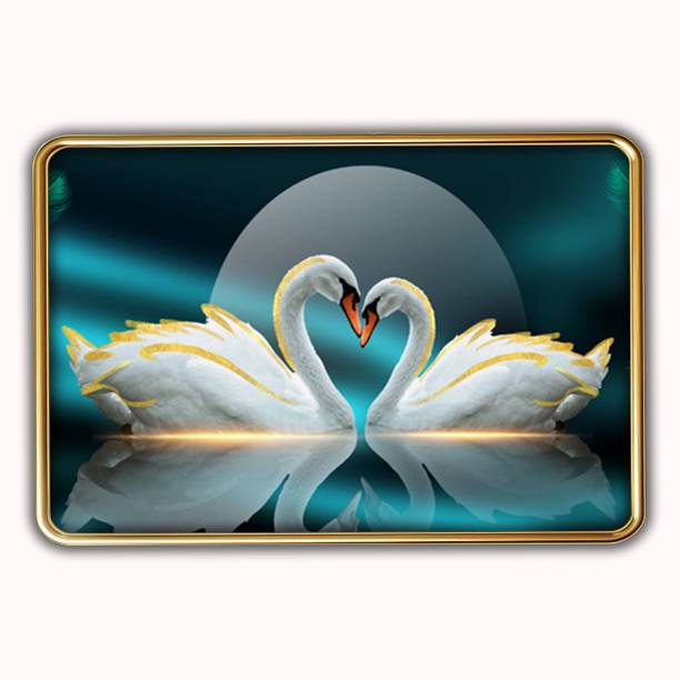 Dharvika Innovations Swan Pair Golden Slim Photo Frame ...