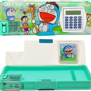 dishvy Doraemon Pencil Box with calculator| Attached sh...