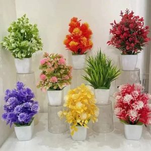 Ryme Set Of 8 Mini/Small Artificial Plants Bonsai Wild ...