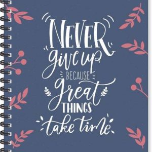 ESCAPER Never Give Up (Ruled - A5 Size - 8.5 x 5.5 inch...