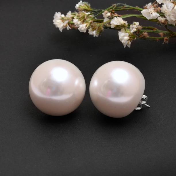 Femme Jam 925 Sterling Silver 30mm Big Size Pearl State...