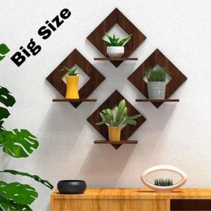 SURETIYA Stylish MDF Wooden Wall Shelves for Home Decor...