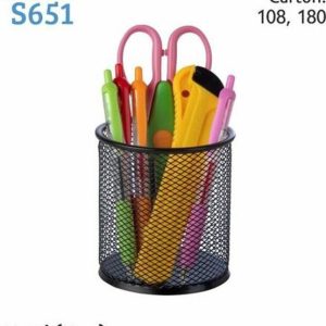 KHYATI 1 Compartments metal pen stand