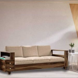 WC White Cedar soild wood 3 Seater Sofa (Finish Color -...