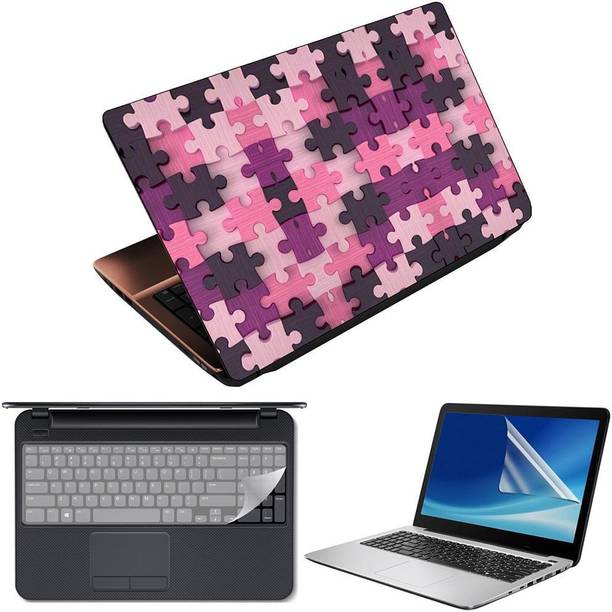 Finest 3 in 1 Laptop Skin Decal Vinyl Pack 15.6 inch wi...