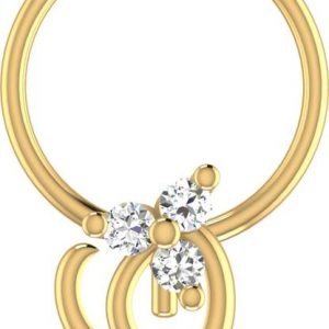 avsar Hema 18kt Diamond Yellow Gold Nose Wire