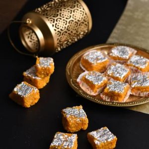 vijay dairy products ORANGE BARFI Vacuum Pack