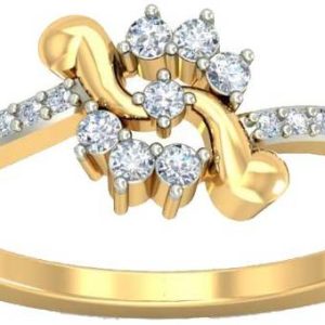 avsar AVR667YB 14kt Cubic Zirconia Yellow Gold ring
