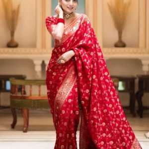 ZILVIRA Woven Kanjivaram Pure Silk, Art Silk Saree