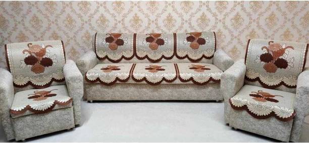 CAMADY Cotton Floral 3+1+1 Seater Sofa Cover