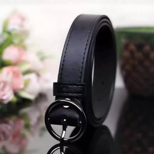 krayr Women Casual Black Texas Leatherite Reversible Belt