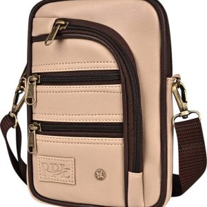 Pramadda Pure Luxury Beige Men Sling Bag Trendy Leather Sling Bag For Men Si...