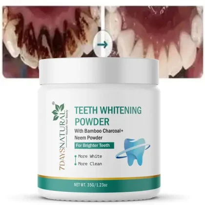 7days natural Teeth Whitening Charcoal Neem Powder