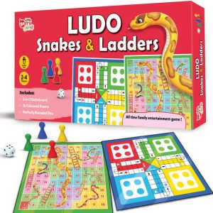 Little Berry Ludo & Snakes and Ladders Board Game Set (...