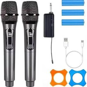 Urban Infotech UHF Dual Wireless Microphone with Rechar...
