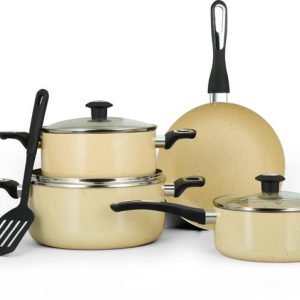 IMPEX Granite Coated Nonstick Cookware Set Beige (NCB 7...
