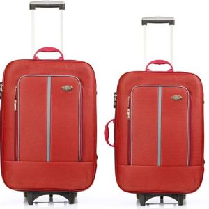CITY BAG Soft Body Set of 2 Luggage 3 Wheels - Medium cabin lugg...