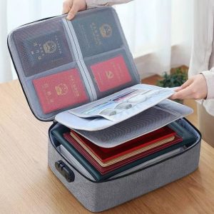 Rossella Zipper Travel Document File Organizer Multiple...